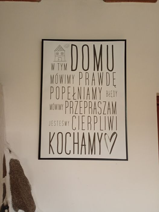 Obraz z napisami na płótnie