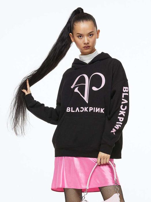 Кофта на дівчину КПОП KPOP Blackpink S худі орверсайз Блекпінк 158-164