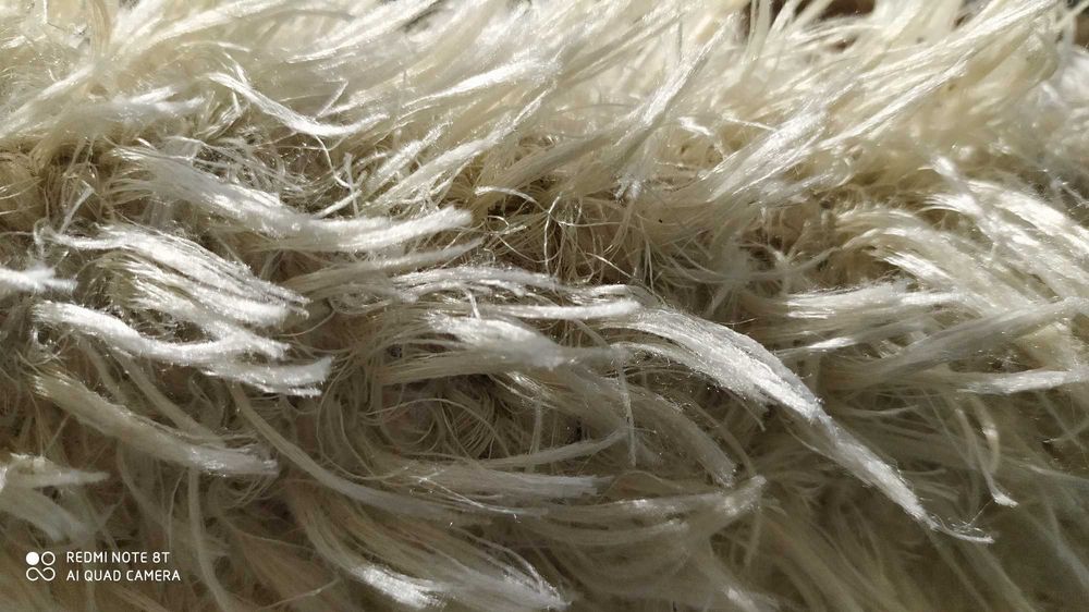 Tapete de quarto e sala de cor creme de duas faces