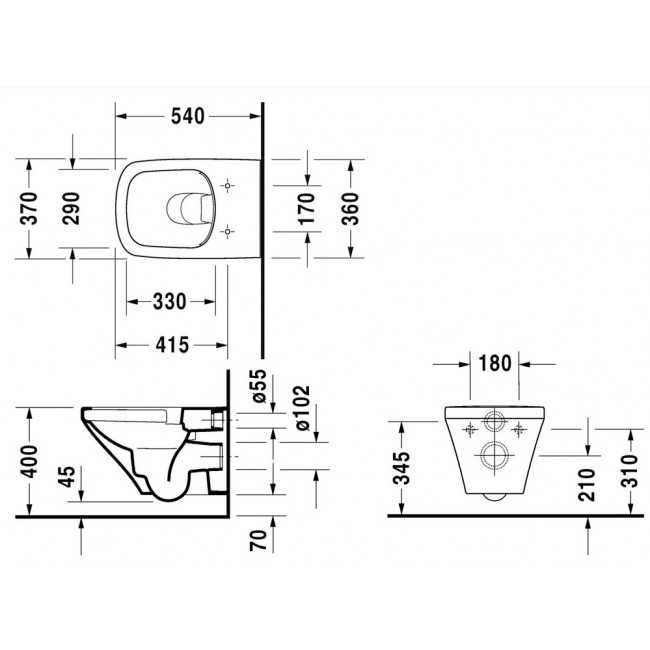 Duravit DuraStyle miska WC z deską wolnoopadającą 455109.00A1