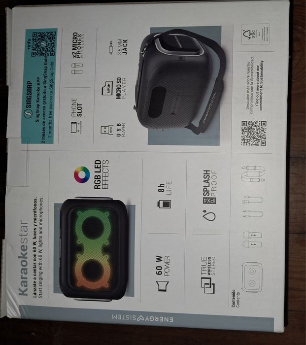 Coluna Bluetooth karaoke 'Sistem Star