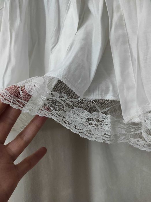 Koszula tunika Boho koronka ze stójką