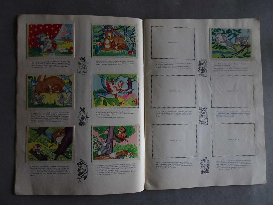 Caderneta de cromos Bambi (tem 21 cromos)