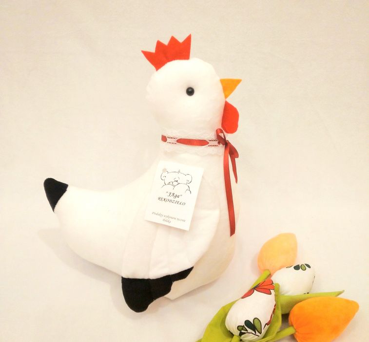 Ozdoba Wielkanocna kura kurka 30cm rękodzieło
