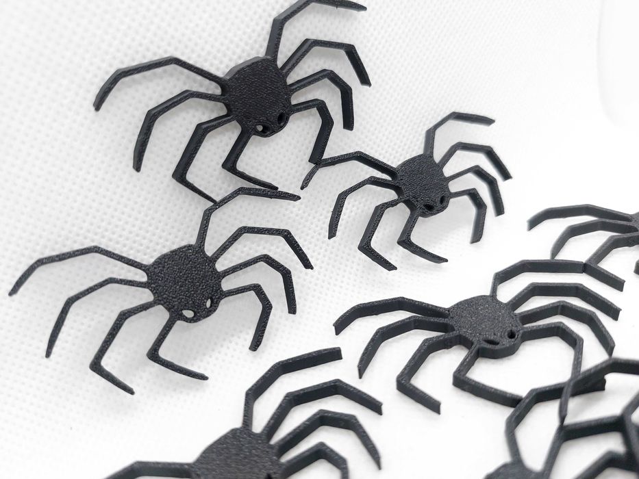 Pająki, Halloween, 2D, dekoracja - komplet 10szt.