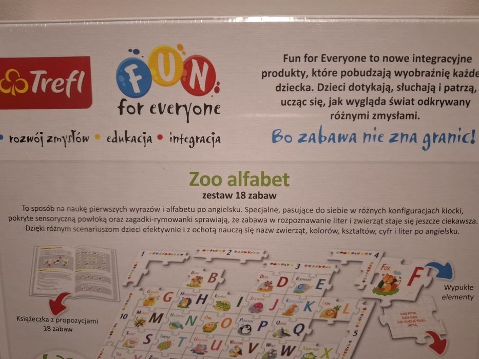 Gra Zoo Alfabet Trefl nauka angielskiego edukacyjna