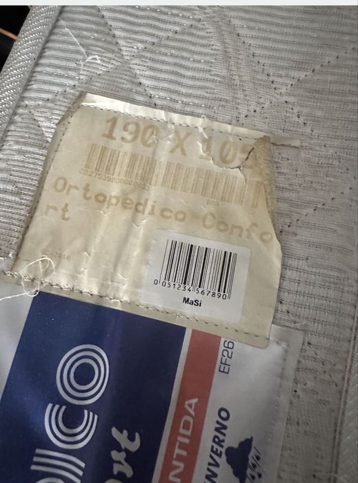 Colchão ortopédico conforto solteiro 105 x 190 cm