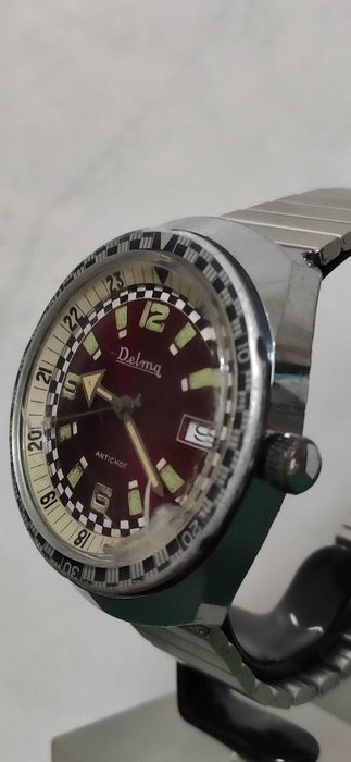 Relógio antigo DELMA Diver de corda manual