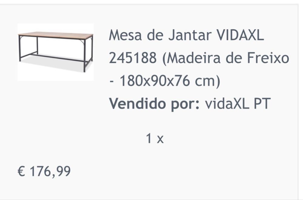 Mesa de Jantar Vida XL