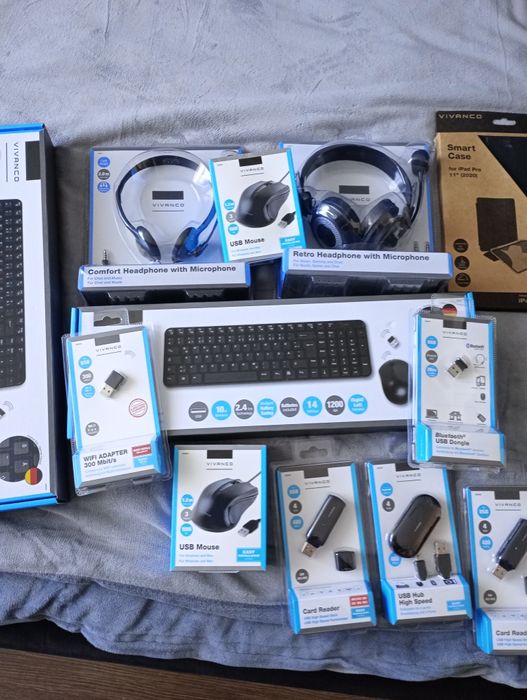 Klawiatury komputerowe myszki adaptery