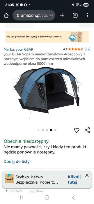Namiot 4 osobowy