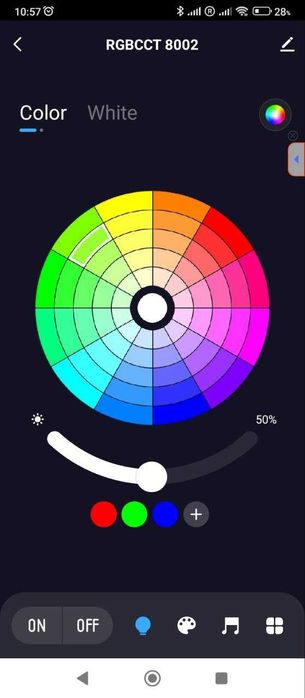 Розумна лампочка LED bluetooth RGB жовте біле світло
