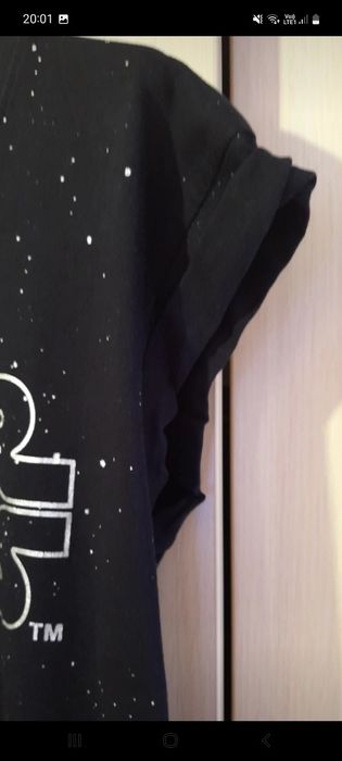 T-shirt czarny gwiazdziste niebo s/m