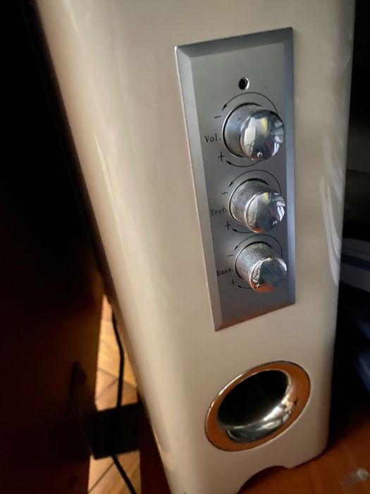 Colunas de som e sub woofer home cinema