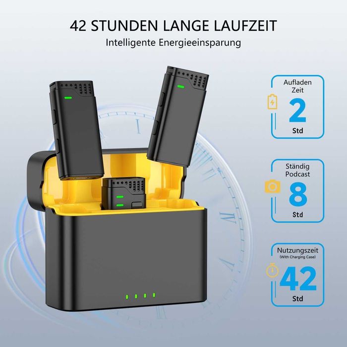 Бездротовий мікрофон петличний. 2 в 1 для Android, iPhone