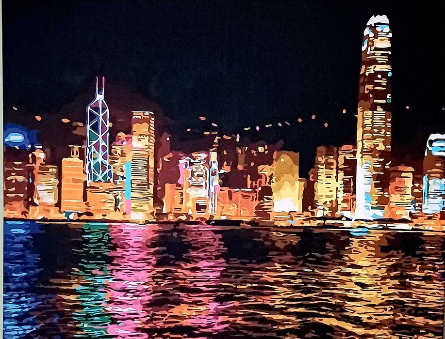 Нарисованная картина по номерам