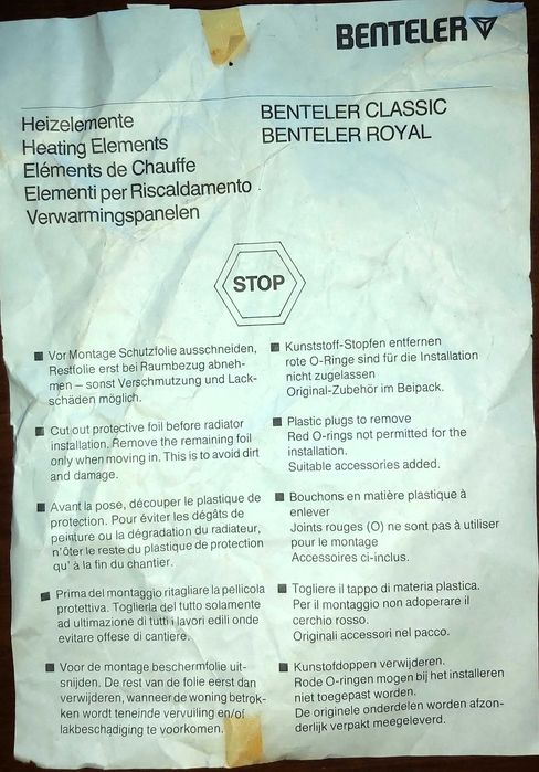 Nowe Grzejniki Konwektorowe CO BENTELER ROYAL Szary Inox Gładki Front Dolne (Komplet)
