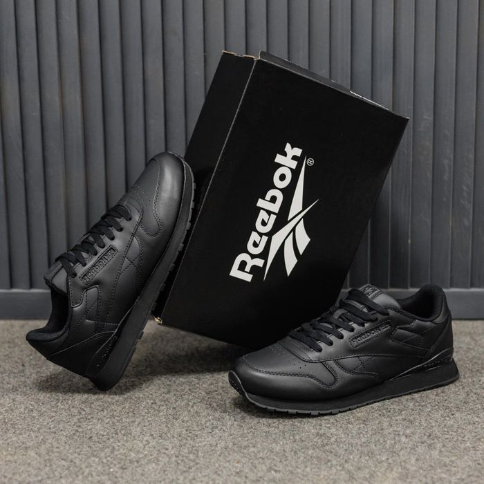 Кроссовки Reebok Classic All Black Мужские оригинал новые