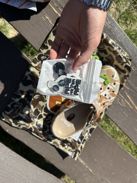 Crocs х Варе тапочки, крокси бейп,тапки, crocs a bathing ape