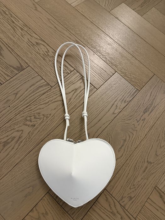 Alaia coeur torebka serce biała kopertowka