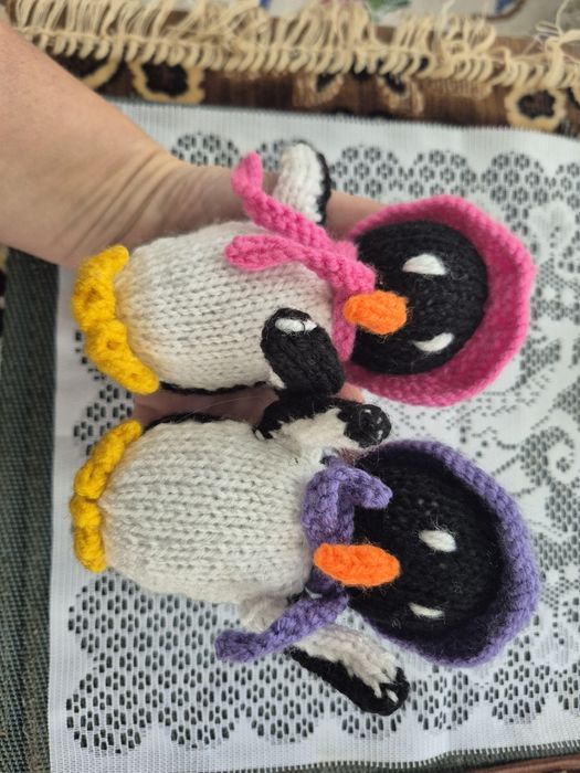 Игрушки вязаные Пингвины