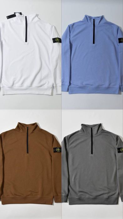 Зіп світшот STONE ISLAND 1/3 ZIP SWEATSHIRT/зип свитшот стон айленд/кофта stone айленд