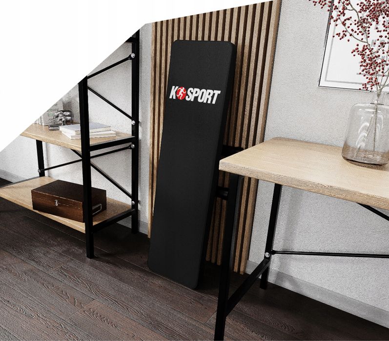 Ławeczka Ławka Treningowa do Ćwiczeń Prosta Płaska Składana Prezent