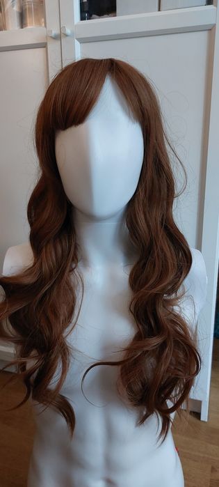 Peruka nowa brąz długie włosy