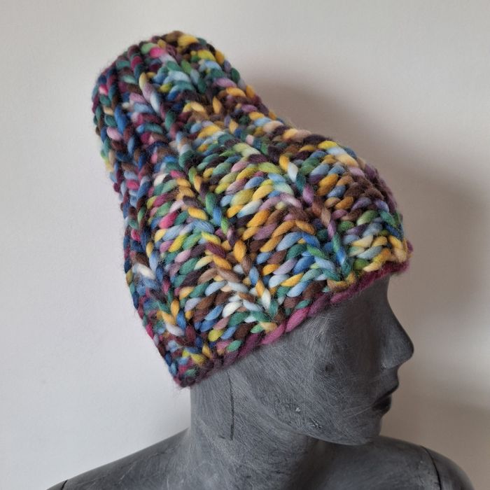 Czapka beanie wełna merino