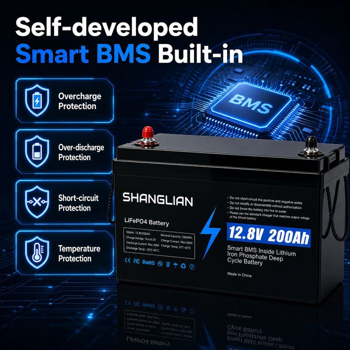 Акумулятор SHANGLIAN LiFePO₄ 12.8 на 200 ампер