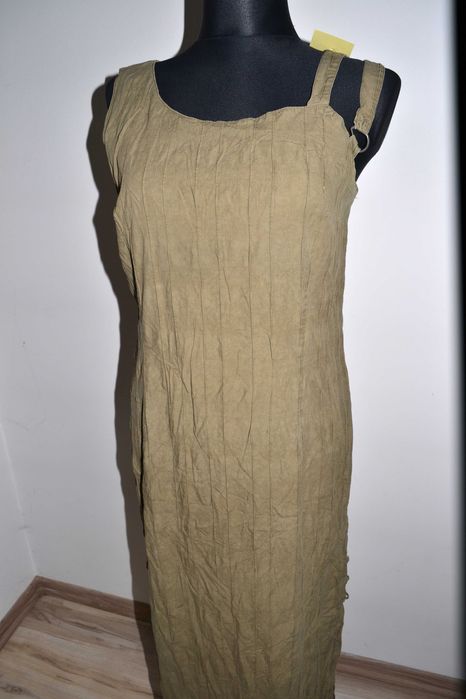 18^ ELLA letnia sukienka z bawełny khaki 42/44