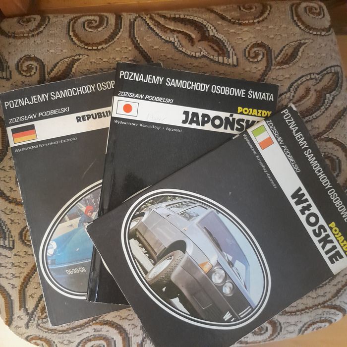 Pojazdy włoskie japońskie rfn trzy tomy Bodbielski