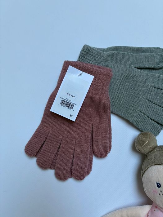 George nowe rękawiczki dla dziewczyni 2pak szare różowe uniwersalne