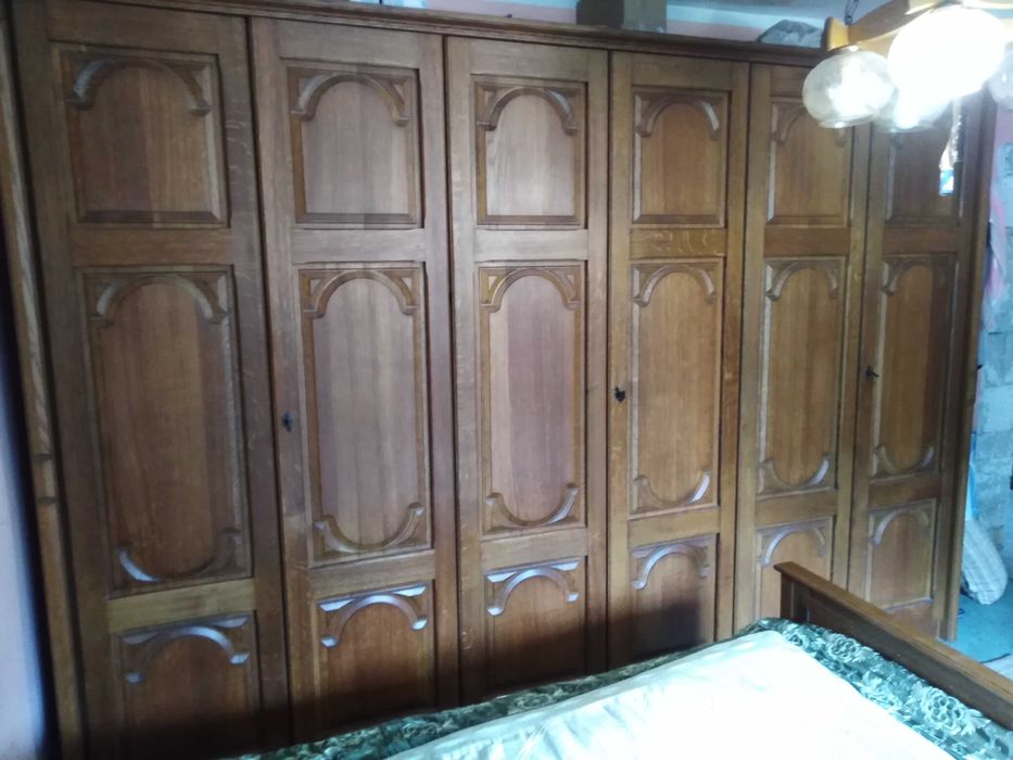 Dębowy komplet sypialniany