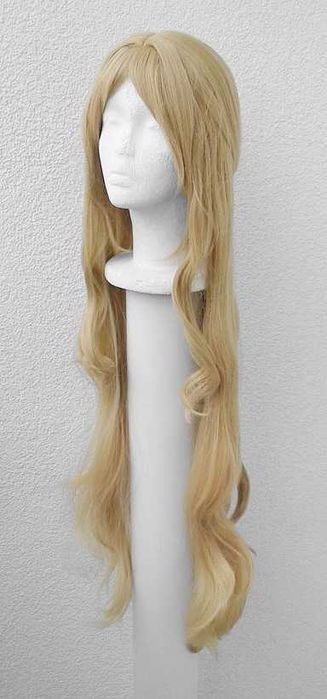 Fontaine Navia Genshin Impact Żółta blond długa peruka cosplay wig