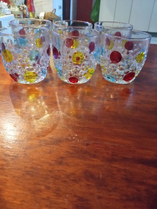 Szklanki szkło kolorowe