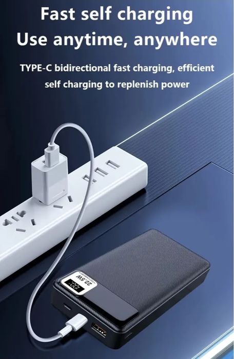 Power Bank 20000mAh

com Carregamento Ultra-Rápido de 22.