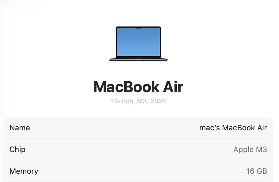 Новий MacBook Air 13’ 2024 M3 16Gb RAM 512Gb SSD Midnight