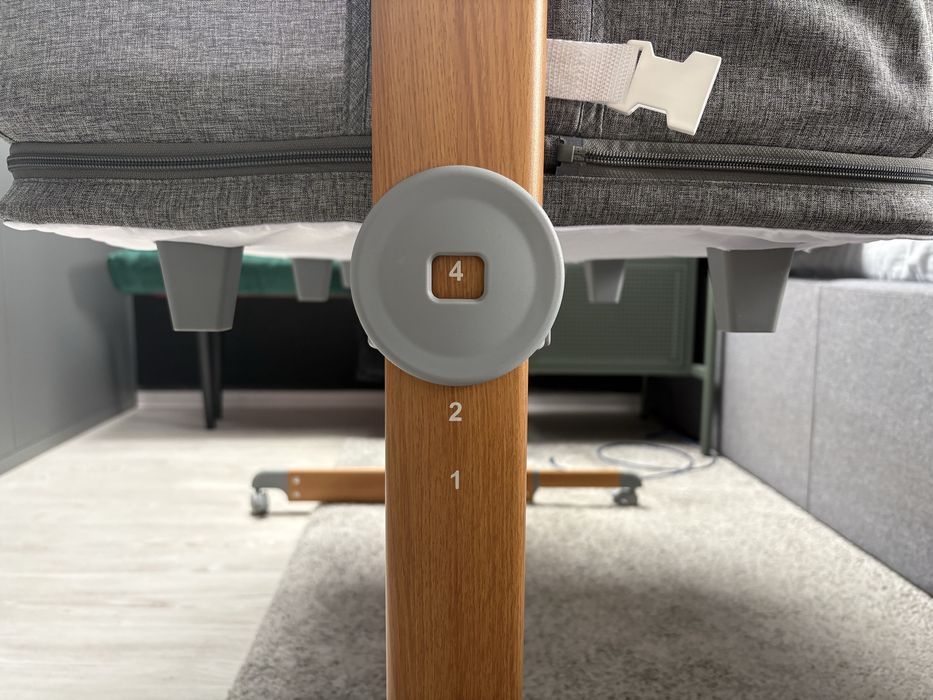 Łóżeczko dostawne 4w1 - MoMi  Smart Bed - materac pasy moskitiera