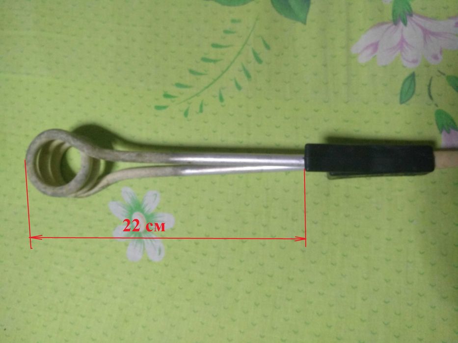 Кипятильник электрический алюминиевый погружной для ведра 1 кВт