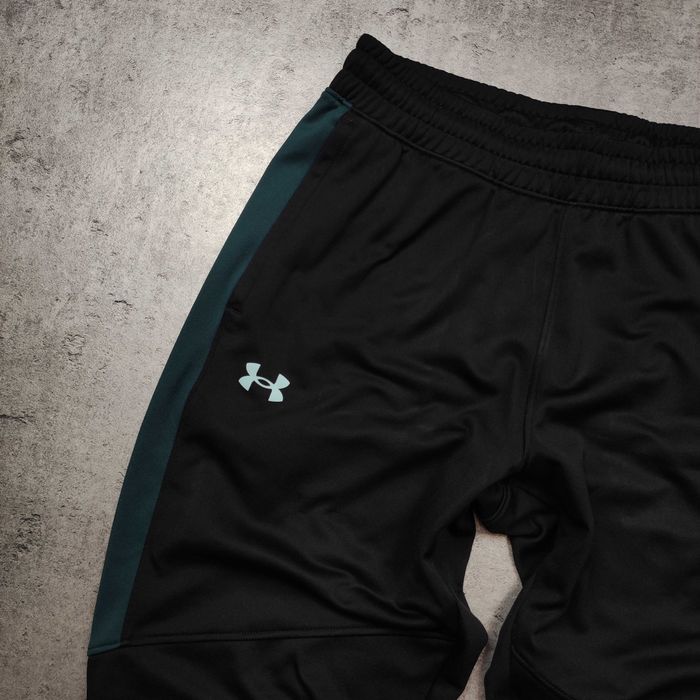 MĘSKIE Thermal Dresy Spodnie Joggery Czarne Logo Siłownia Under Armour