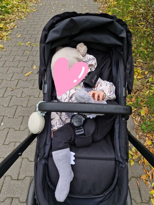 Wózek cybex eos basic 2w1, moon black, czarny