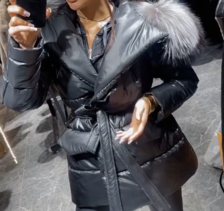 Куртка тепла зимова чернобурка С розмір