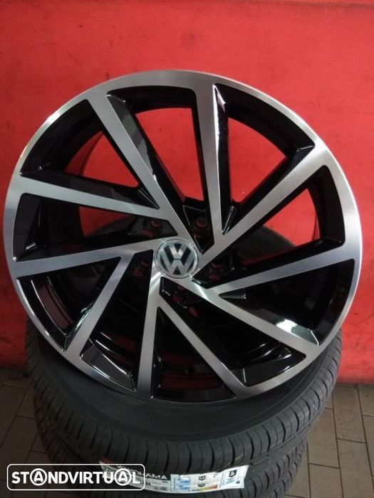 Jantes 17 NOVAS VW GTI pretas polidas C/ pneus usados