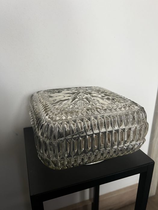 Szklany plafon/kinkiet vintage