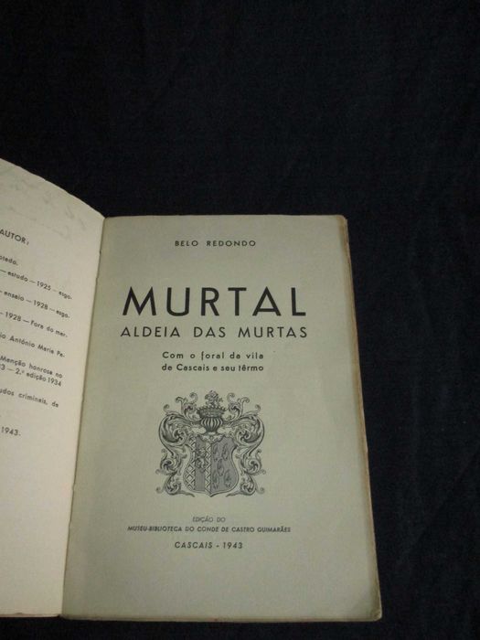 Livro Murtal Aldeia das Murtas Belo Redondo Autografado