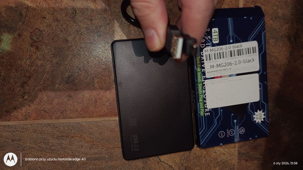 Kieszeń na dysk 2,5 cala. USB 2.0