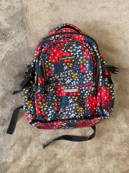 Шкільний портфель (рюкзак) з квітковим принтом