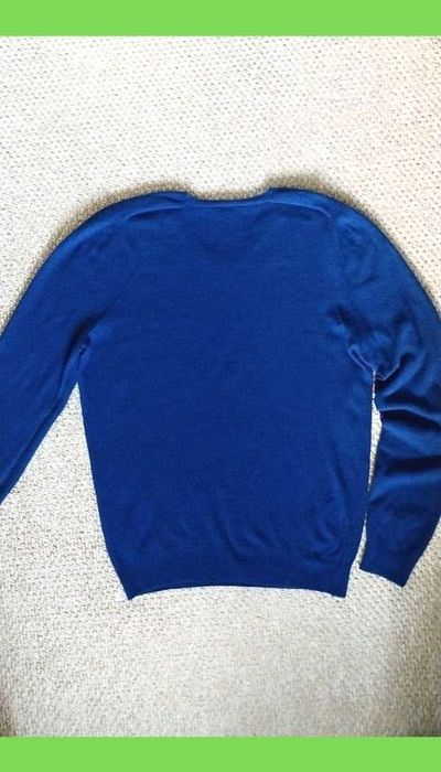 Свитер унисекс синий 100% кашемир р.L, XL JIL SANDER оригинал