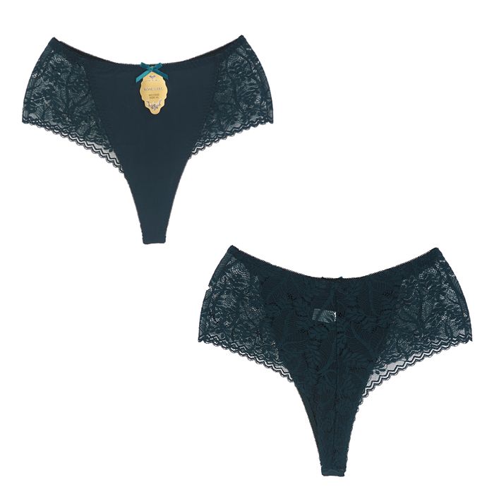 1xmajtki damskie koronkowe no c522 butelkowa zieleń xxl